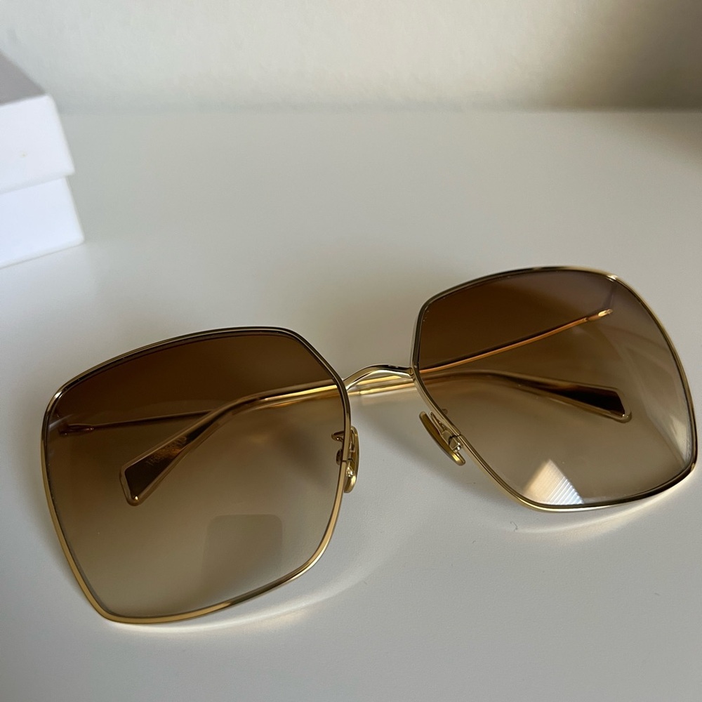 Celine Gold Square Sunglasses